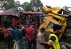 সিরাজগঞ্জে কাভার্ড ভ্যান ও বাস সংঘর্ষে নিহত ৪