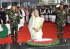 মুজিবনগর দিবসে বঙ্গবন্ধুর প্রতিকৃতিতে প্রধানমন্ত্রীর শ্রদ্ধা